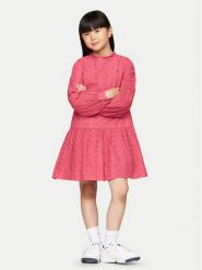 Tommy Hilfiger Sukienka codzienna KG0KG08216 M Różowy Regular Fit. Czerwone sukienki dziewczęce Tommy Hilfiger, bez wzorów, z bawełny, bez ramiączek, proste. Za 349.99 zł.