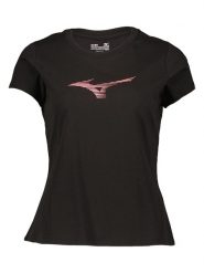 Mizuno Koszulka "Athletic" w kolorze czarnym rozmiar: S. Czarne bluzki damskie Mizuno, s, bez wzorów, bez kołnierzyka, bez ramiączek. Za 30.71 zł.
