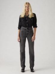 Levi's Dżinsy "501" - Regular fit - w kolorze antracytowym rozmiar: W29/L32. Czarne jeansy damskie Levi's, z podwyższonym stanem. Za 199.95 zł.