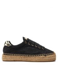 Replay Espadryle GWF22 .000.C0024S Czarny. Czarne espadryle damskie Replay, bez wzorów, ze skóry, bez obcasa. Za 209.99 zł.
