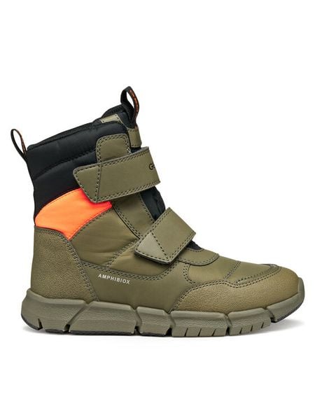 Geox Śniegowce J Flexyper B Abx J169XC 0FU50 C0623 S Khaki. Brązowe buty zimowe chłopięce Geox, z materiału, bez zapięcia. Za 289.99 zł.