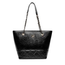 Torebka Nine West. Czarne shopper bag Nine West, bez wzorów, bez dodatków. Za 229.99 zł.
