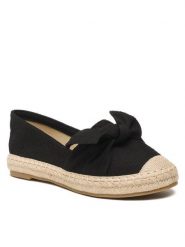 DeeZee Espadryle WS714-102 Czarny. Czarne espadryle damskie DeeZee, bez wzorów, z materiału, bez obcasa. Za 82.99 zł.