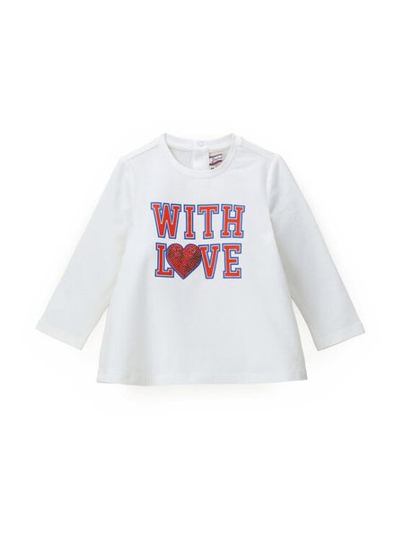 Original Marines Bluzka DCA1429NF Biały Regular Fit. Białe bluzki i koszule dziewczęce Original Marines, bez wzorów, z bawełny, bez kołnierzyka, bez ramiączek. Za 49.99 zł.