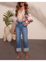 Milan Kiss Bluzka w kolorze beżowym rozmiar: XL. Brązowe bluzki damskie Milan Kiss, xl, bez wzorów, bez kołnierzyka, bez ramiączek. Za 184.95 zł.