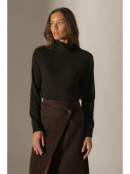 Perfect Cashmere Kaszmirowy golf "Nethan" w kolorze czarnym rozmiar: L. Czarne golfy damskie Perfect Cashmere, l, bez wzorów, z kaszmiru, bez ramiączek. Za 404.30 zł.
