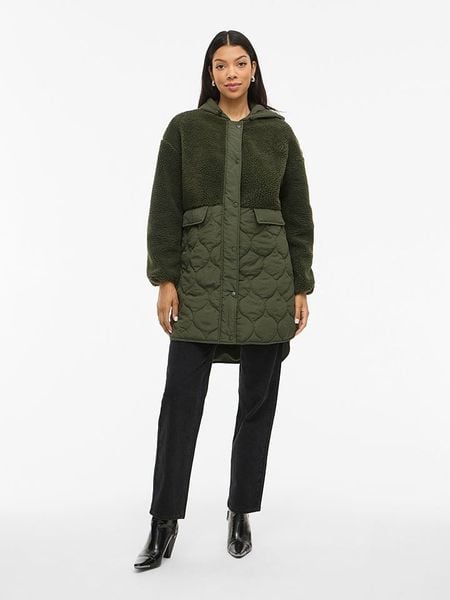 Vila Płaszcz pikowany "Vitone" w kolorze ciemnozielonym rozmiar: 36. Zielone płaszcze damskie Vila, bez wzorów, bez kaptura. Za 157.35 zł.