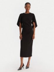 PINKO Sukienka koktajlowa Scopone Abito 105583 A2Q2 Czarny Regular Fit. Czarne sukienki damskie Pinko, bez wzorów, z wiskozy, wizytowe, bez ramiączek. Za 2,189.00 zł.