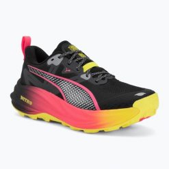 Buty do biegania damskie PUMA Voyage Nitro 4. Czarne obuwie sportowe damskie Puma, bez zapięcia, do biegania. Za 499.99 zł.