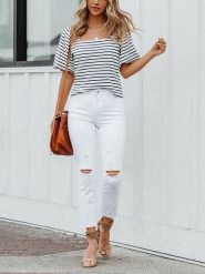 LA Angels Koszulka w kolorze czarno-białym rozmiar: XL. Białe bluzki damskie LA Angels, xl, bez wzorów, bez kołnierzyka, bez ramiączek. Za 126.99 zł.