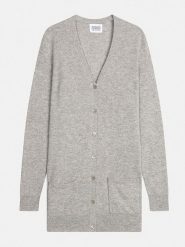 AUTHENTIC CASHMERE Kaszmirowy kardigan "Cimet" w kolorze jasnoszarym rozmiar: S. Szare kardigany damskie AUTHENTIC CASHMERE, s, bez wzorów, z kaszmiru. Za 427.07 zł.