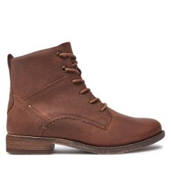 Botki Josef Seibel. Brązowe botki damskie Josef Seibel, bez obcasa, na płaskiej podeszwie, bez zapięcia. Za 379.99 zł.