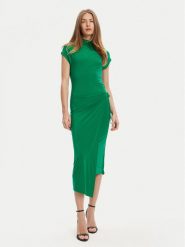 Calvin Klein Sukienka codzienna LV044C237G Zielony Slim Fit. Zielone sukienki damskie Calvin Klein, bez wzorów, z syntetyku, bez ramiączek. Za 529.99 zł.