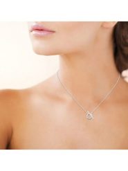 L'atelier précieux Srebrny naszyjnik z elementem ozdobnym - dł. 45 cm rozmiar: onesize. Szare naszyjniki damskie l'Atelier precieux, srebrne. Za 172.49 zł.