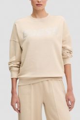 GUESS Beżowa damska bluza Primula. Brązowe bluzy damskie Guess, s, z aplikacjami, bez kaptura. W wyprzedaży za 329.99 zł.