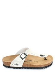 Sunbay Japonki "Camelia" w kolorze białym rozmiar: 41. Białe klapki damskie Sunbay, bez wzorów, bez obcasa, bez zapięcia. Za 162.49 zł.