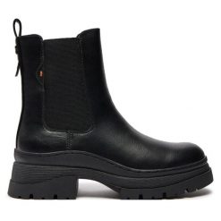 Botki Refresh. Czarne botki damskie Refresh, bez obcasa, na płaskiej podeszwie, bez zapięcia. Za 289.99 zł.