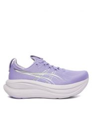 Asics Buty do biegania Gel-Nimbus 28 1012B899 Fioletowy. Fioletowe obuwie sportowe damskie Asics, z meshu, bez zapięcia, do biegania. Za 899.99 zł.