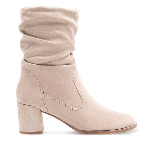 Botki Clara Barson. Szare botki damskie Clara Barson, bez obcasa, na słupku, bez zapięcia. Za 119.99 zł.