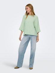 JDY Sweter "Elanora" w kolorze zielonym rozmiar: L. Zielone swetry klasyczne damskie JDY, l, bez kołnierzyka. Za 97.05 zł.