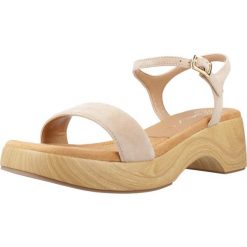 Sandały UNISA IRITA KS Beżowy. Brązowe sandały damskie Unisa, bez wzorów, ze skóry, bez obcasa, bez zapięcia. Za 353.99 zł.