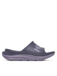 Hoka Klapki Ora Athletic Slide 1155154 Fioletowy. Fioletowe klapki damskie HOKA, bez wzorów, z syntetyku, bez obcasa, bez zapięcia. Za 249.99 zł.