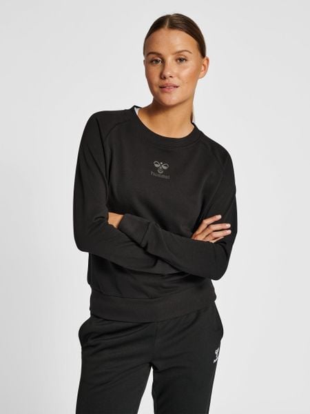 Bluza damska Hummel Icons. Czarne bluzy damskie Hummel, na wiosnę, s, bez wzorów, z bawełny, bez kaptura. Za 252.50 zł.