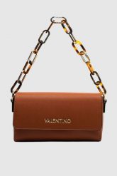 VALENTINO Brązowa torebka Bercy. Brązowe listonoszki damskie Valentino by Mario Valentino, bez wzorów, bez dodatków. W wyprzedaży za 499.99 zł.