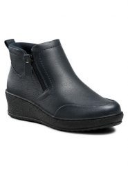 Clara Barson Botki WYL1877-5 Granatowy. Niebieskie botki damskie Clara Barson, ze skóry, bez obcasa, na koturnie, bez zapięcia. Za 64.98 zł.