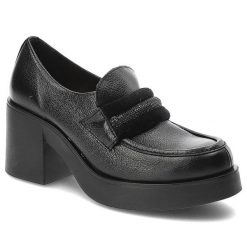Czarne Półbuty Lemar Wygodne Skórzane Buty. Czarne półbuty damskie Lemar, na wiosnę, bez wzorów, ze skóry, bez obcasa, na obcasie, bez zapięcia. Za 369.00 zł.