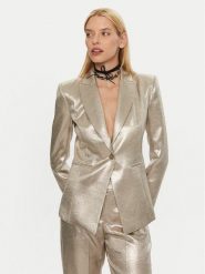 Patrizia Pepe Marynarka 2S1513/A502-FF14 Złoty Regular Fit. Żółte marynarki i żakiety damskie Patrizia Pepe, s, bez wzorów, z syntetyku. Za 1,149.00 zł.