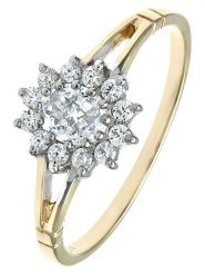 Revoni Złoty pierścionek z cyrkoniami rozmiar: 58. Szare pierścionki damskie Revoni, z cyrkonią, złote. Za 1,187.99 zł.