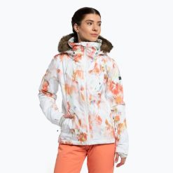 Kurtka snowboardowa damska ROXY Jet Ski Premium. Białe kurtki damskie Roxy, na zimę, xs, bez wzorów, bez kaptura. Za 619.99 zł.
