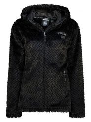 Geographical Norway Kurtka polarowa "Tredouce" w kolorze czarnym rozmiar: L. Czarne kurtki damskie Geographical Norway, l, bez wzorów, z polaru, bez kaptura. Za 179.64 zł.