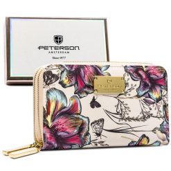 Portfel damski Peterson PTN 007-F8 wzór 4. Portfele damskie Peterson, bez wzorów, ze skóry ekologicznej. Za 68.99 zł.