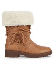 Geox Kozaki J Casey Girl B Abx J367ZA 000BU C5006 S Brązowy. Brązowe kozaki dziewczęce Geox, bez wzorów, ze skóry, bez obcasa, bez zapięcia. Za 449.99 zł.