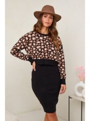 Soft Cashmere 2-częściowy zestaw w kolorze czarno-biało-brązowym rozmiar: 38/40. Białe swetry klasyczne damskie Soft Cashmere, z kaszmiru, bez kołnierzyka. Za 225.05 zł.