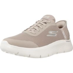 Buty SKECHERS GO WALK FLEX GRAND ENTRY Brązowy. Brązowe obuwie sportowe casual damskie Skechers, z materiału, bez zapięcia, trekkingowe, Skechers Sport. Za 349.99 zł.