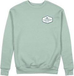Bluza z naszywką – okrągły dekolt / dla dorosłych (szałwiowa). Zielone bluzy damskie SURF MONKEY, l, z aplikacjami, z bawełny, bez kaptura. Za 269.95 zł.