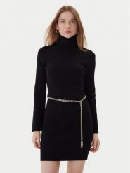 MICHAEL Michael Kors Sukienka dzianinowa MF583C633D Czarny Regular Fit. Czarne sukienki damskie MICHAEL Michael Kors, bez wzorów, z dzianiny, bez ramiączek. Za 689.99 zł.