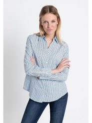More & More Bluzka w kolorze błękitno-białym rozmiar: 36. Niebieskie bluzki damskie More & More, bez wzorów, bez kołnierzyka, bez ramiączek. Za 105.14 zł.