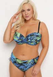Czarny Dwuczęściowy Komplet Bikini Biustonosz z Usztywnieniem Majtki Typu Figi Roseria. Czarne bikini Born2be, bez wzorów. Za 79.99 zł.