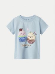 NAME IT T-Shirt Bethany 13237842 Niebieski Regular Fit. Niebieskie koszulki i t-shirty dziewczęce Name it, bez wzorów, z bawełny, bez kołnierzyka, bez ramiączek. Za 49.99 zł.