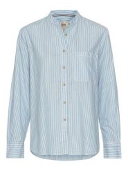 Camel Active Bluzka w kolorze błękitno-białym rozmiar: M. Białe bluzki damskie Camel Active, m, bez wzorów, z bawełny, bez kołnierzyka, bez ramiączek. Za 189.29 zł.