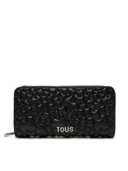 TOUS Portfel Puffy Bear 2002186351 Czarny. Czarne portfele damskie tous, bez wzorów, ze skóry. Za 549.99 zł.