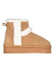 Geographical Norway Botki zimowe "Ocean" w kolorze jasnobrązowym rozmiar: 36. Brązowe botki damskie Geographical Norway, na zimę, z futra, bez obcasa, bez zapięcia. Za 92.21 zł.