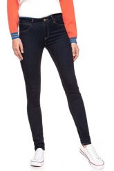 WRANGLER SKINNY RINSEWASH W28KLU023 112128310. Rurki damskie Wrangler, z aplikacjami, z jeansu. W wyprzedaży za 89.99 zł.
