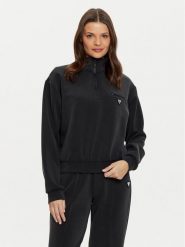 Guess Bluza V5RQ10 KCAY2 Czarny Regular Fit. Czarne bluzy damskie Guess, s, z aplikacjami, z syntetyku, bez kaptura. Za 229.99 zł.