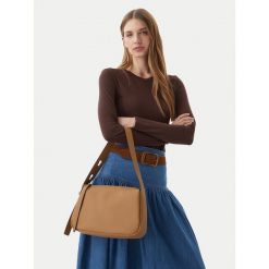 Torebka Tory Burch. Brązowe torebki klasyczne damskie Tory Burch, bez dodatków. Za 2,189.00 zł.
