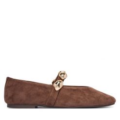 Baleriny Steve Madden. Brązowe balerinki damskie Steve Madden, bez wzorów. Za 519.99 zł.